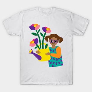 Watering Can Flowers T-Shirt